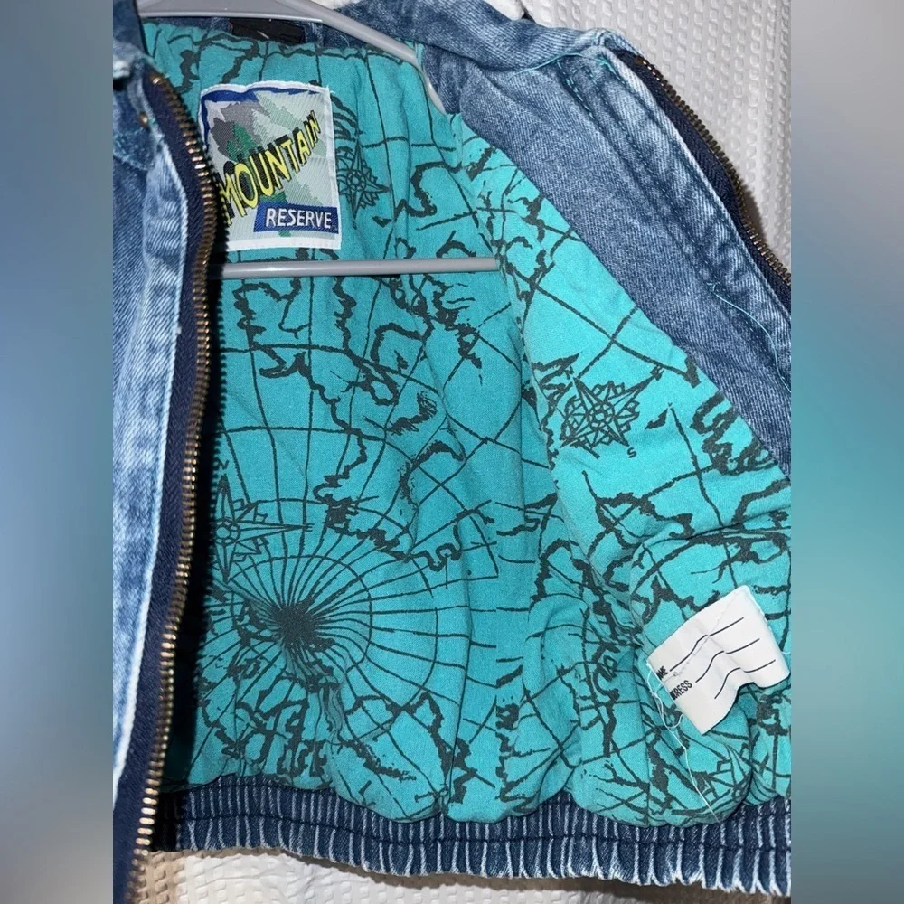 Toddler Vintage 1980s Bomber Denim Jacket Size 4T